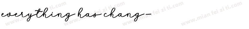 everything has chang字体转换